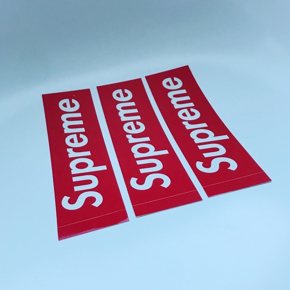 3 SUPREME box logo stickers - Picture 1 of 1